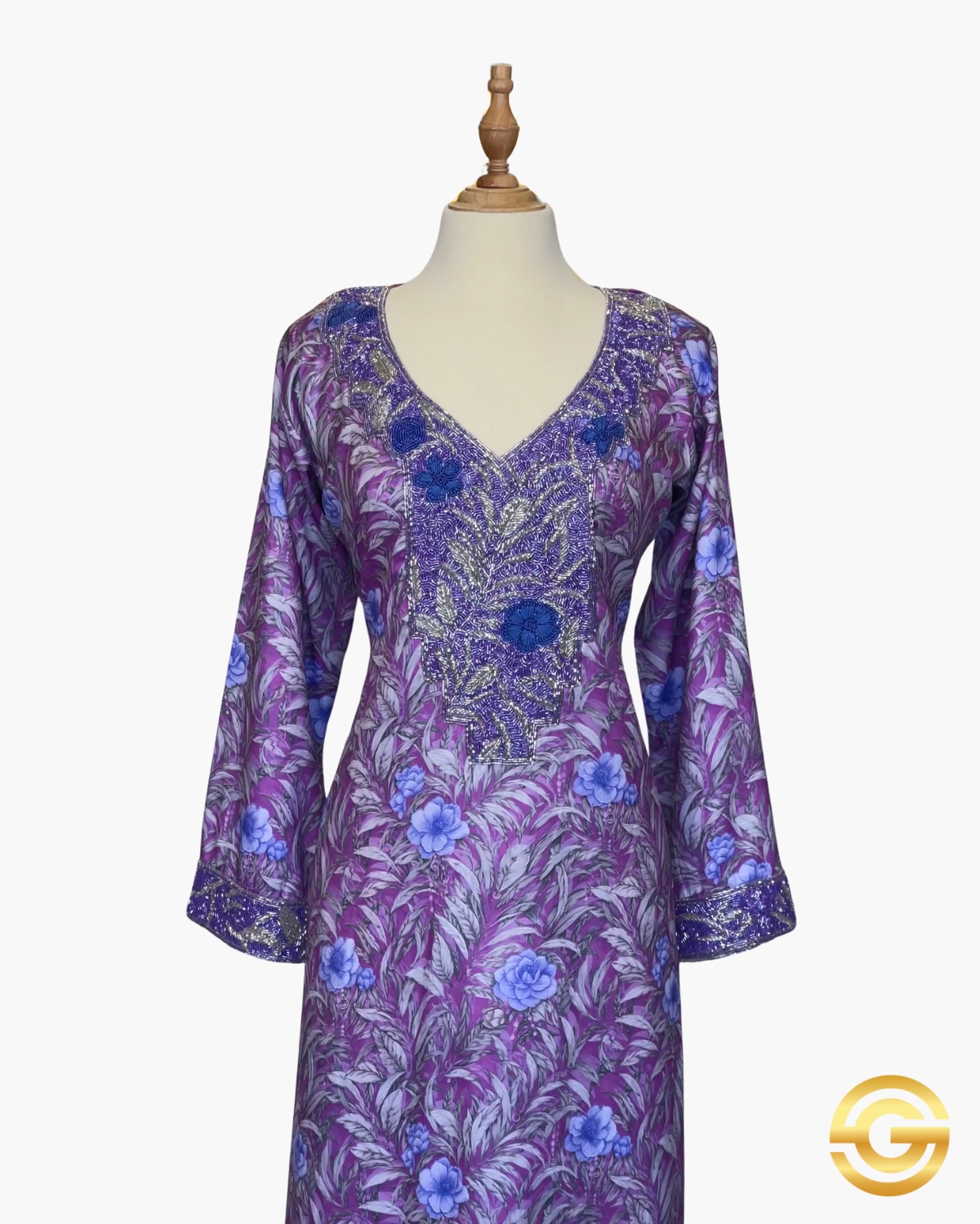 Copie de Batul abaya - 1 Orchid mukhawar - Image 1